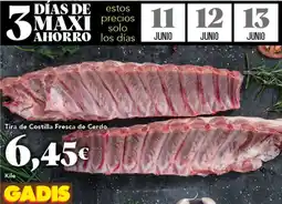 Gadis Tira de Costilla Fresca de Cerdo oferta