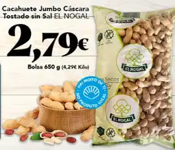 Gadis EL NOGAL Cacahuete Jumbo Cáscara Tostado sin Sal oferta