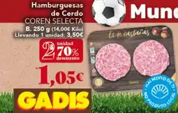 Gadis COREN SELECTA Hamburguesas de Cerdo oferta
