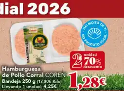 Gadis COREN Hamburguesa de Pollo Corral oferta
