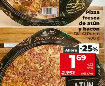 Dia Pizza fresca de atún y bacon dia al punto 400g oferta