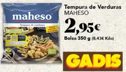 Gadis MAHESO Tempura de Verduras oferta