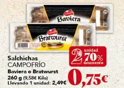 Gadis CAMPOFRIO Salchichas Baviera o Bratwurst oferta