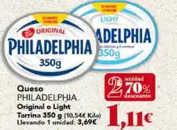 Gadis PHILADELPHIA Queso Original o Light oferta