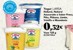 Gadis LARSA Yogur Natural, Natural Azucarado o Sabor Fresa, Piña, Plátano, Limón, Vainilla o Macedonia oferta