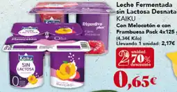 Gadis KAIKU Leche Fermentada sin Lactosa Desnatado Con Melocotón o con Frambuesa oferta