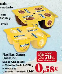 Gadis DANONE Natillas Danet Sabor Chocolate o Vainilla oferta