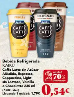 Gadis KAIKU Bebida Refrigerada Caffe Latte sin Azúcar Añadido, Espresso, Cappuccino, Light sin Lactosa, Vainilla Chocolatte oferta