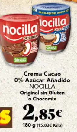 Gadis NOCILLA Crema Cacao 0% Azúcar Añadido Original sin Gluten o Chocomix oferta