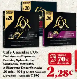 Gadis L'OR Café Cápsulas Delizioso o Espresso Barista, Splendente, Sontuoso, Ristretto o Ristretto Descafeinado oferta