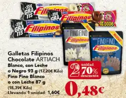 Gadis ARTIACH Galletas Filipinos Chocolate Blanco, con Leche o negro Fino Fino blanco oferta