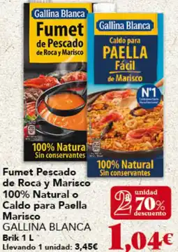 Gadis GALLINA BLANCA Fumet Pescado de Roca y Marisco 100% Natural o Caldo para Paella Marisco oferta