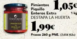 Gadis DESTAPA LA HUERTA Pimientos Piquillo Enteros Extra oferta