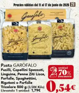 Gadis GAROFALO Pasta Fusilli, Capellini Spezzati, Linguine, Penne Ziti Lisce, Farfalle, Spaghettini, Rigatoni o Farfalle Tricolore oferta