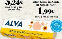 Gadis ALVA Atún Claro en Aceite de Girasol oferta