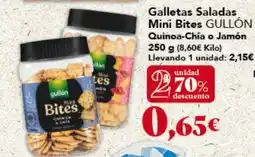 Gadis GULLÓN Galletas Saladas Mini Bites Quinoa-Chía o Jamón oferta