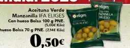 Gadis IFA ELIGES Aceituna Verde Manzanilla Con hueso Bolsa hueco Bolsa oferta
