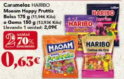Gadis HARIBO Caramelos Maoam Happy Fruttis Bolsa o Goma oferta