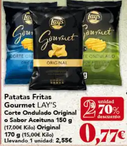 Gadis LAY'S Patatas Fritas Gourmet Corte Ondulado Original o Sabor Aceituna Original oferta