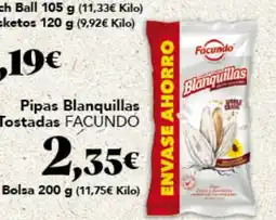 Gadis FACUNDO Pipas Blanquillas Tostadas oferta