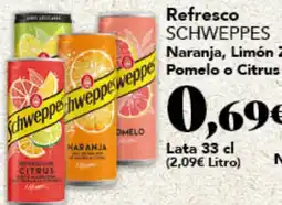 Gadis SCHWEPPES Refresco Naranja, Limón ZeroPomelo o Citrus oferta