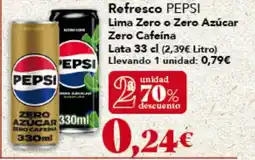 Gadis PEPSI Refresco Lima Zero o Zero Azúcar Zero Cafeína oferta