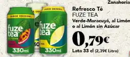 Gadis FUZE TEA Refresco Té Verde-Maracuyá, al Limón o al Limón sin Azúcar oferta