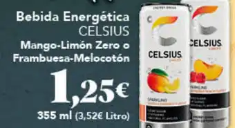 Gadis CELSIUS Bebida Energética Mango-Limón Zero o Frambuesa-Melocotón oferta