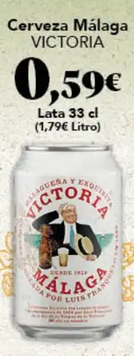 Gadis VICTORIA Cerveza Málaga oferta