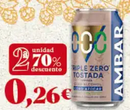 Gadis AMBAR Cerveza Triple Zero Tostada oferta