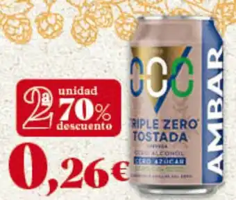Gadis AMBAR Cerveza Triple Zero Tostada oferta