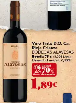 Gadis BODEGAS ALAVESAS Vino Tinto D.O. Ca. Rioja Crianza oferta