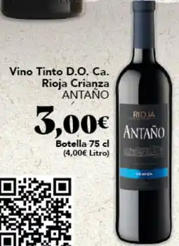 Gadis ANTAÑO Vino Tinto D.O. Ca. Rioja Crianza oferta
