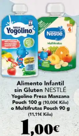 Gadis NESTLÉ Alimento Infantil sin Gluten Yogolino Fresa Manzana Pouch o Multifrutas Pouch oferta