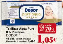 Gadis DODOT Toallitas Aqua Pure 0% Plásticos oferta