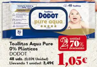Gadis DODOT Toallitas Aqua Pure 0% Plásticos oferta