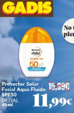 Gadis DELIAL Protector Solar Facial Aqua Fluido SPF50 oferta