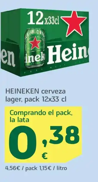 HiperDino HEINEKEN cerveza lager oferta