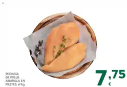 HiperDino Pechuga de pollo amarilla en filetes oferta