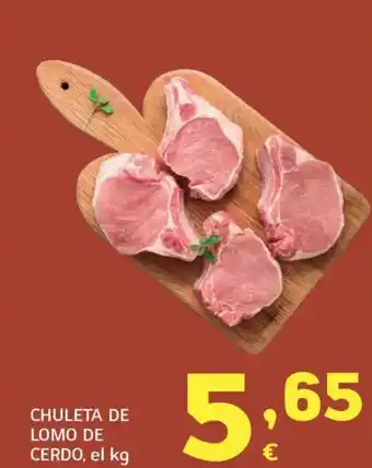 HiperDino Chuleta de lomo de cerdo oferta