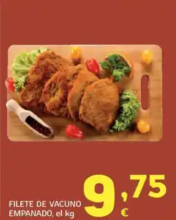 HiperDino Filete de vacuno empanado oferta