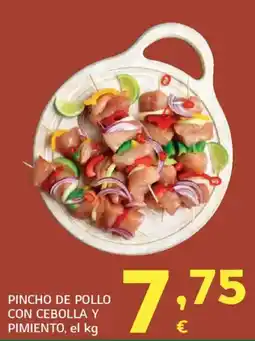 HiperDino Pincho de pollo con cebolla y pimiento oferta