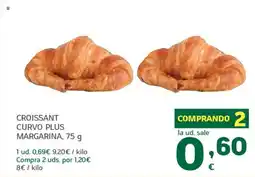 HiperDino Croissant curvo plus margarina oferta