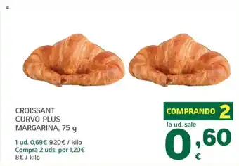 HiperDino Croissant curvo plus margarina oferta