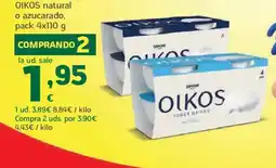 HiperDino OIKOS natural o azucarado oferta