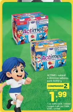HiperDino ACTIMEL natural o distintos sabores oferta