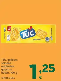 HiperDino TUC galletas saladas originales, queso o bacon oferta