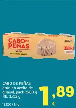 HiperDino CABO DE PEÑAS atún en aceite de girasol oferta