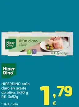 HiperDino HIPERDINO atún claro en aceite de oliva oferta