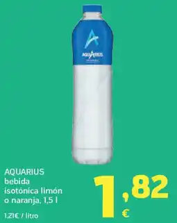 HiperDino AQUARIUS bebida isotónica limón o naranja oferta